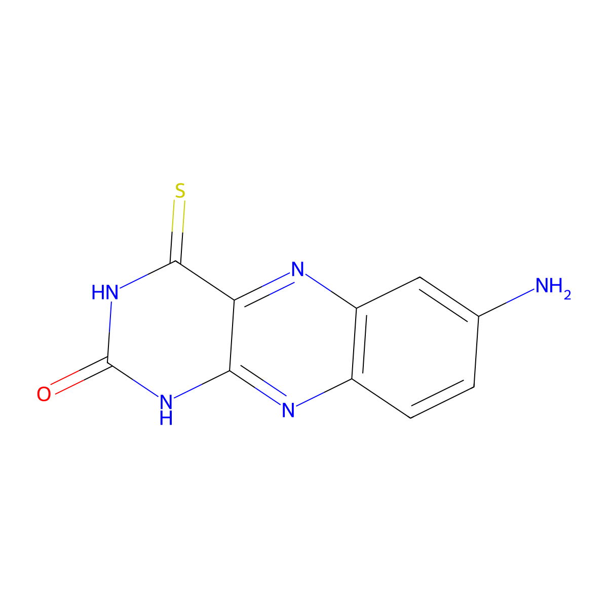 7-Amino-3,4-dihydro-4-thioxobenzo[g]pteridin-2(1H)-one molecular structure, CAS 496806-76-9