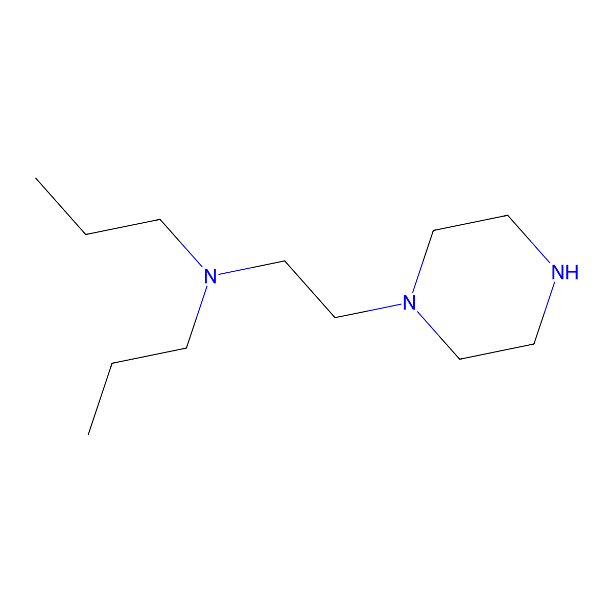 N-(2-(Piperazin-1-yl)ethyl)-N-propylpropan-1-amine molecular structure, CAS 496808-01-6