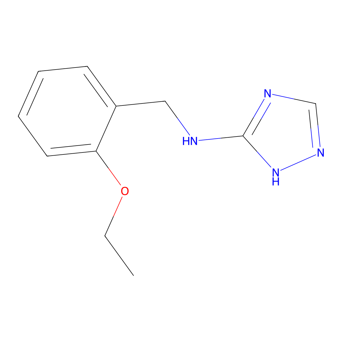 N-(2-Ethoxybenzyl)-1H-1,2,4-triazol-5-amine molecular structure, CAS 496809-57-5