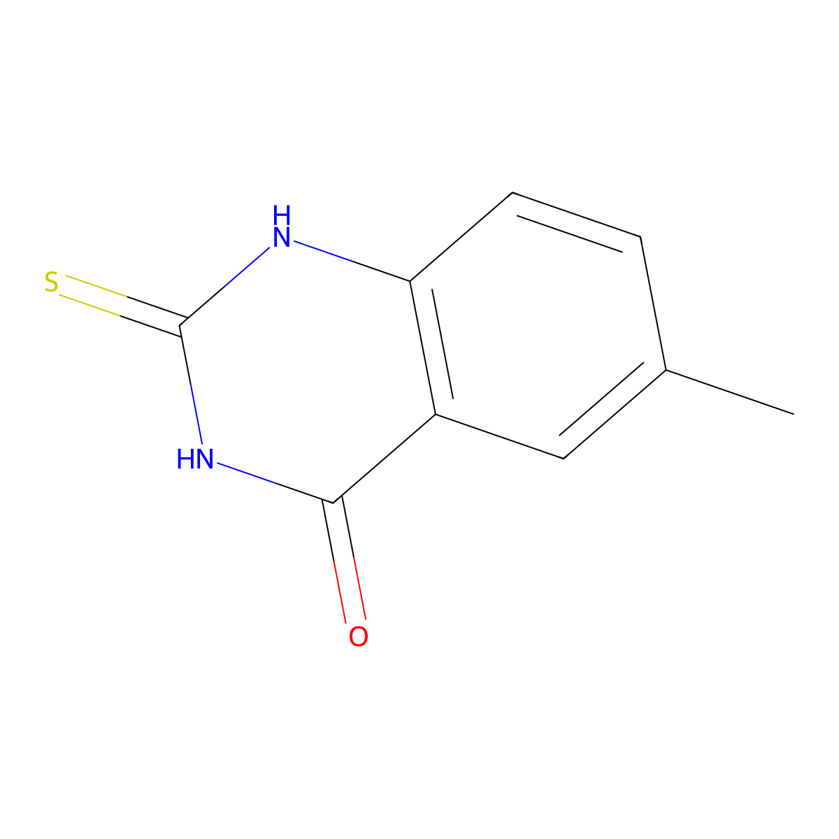 6-Methyl-2-sulfanylidene-2,3-dihydroquinazolin-4(1H)-one molecular structure, CAS 49681-94-9