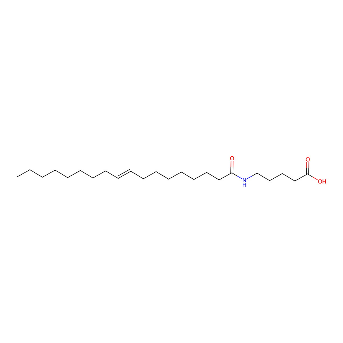 5-[(9Z)-octadec-9-enamido]pentanoic acid molecular structure, CAS 496810-78-7