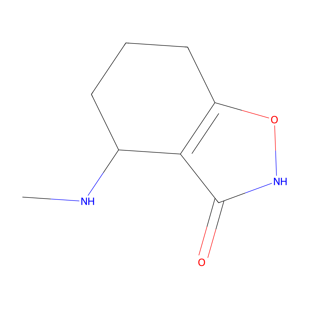 4-(Methylamino)-4,5,6,7-tetrahydrobenzo[d]isoxazol-3-ol molecular structure, CAS 496812-67-0