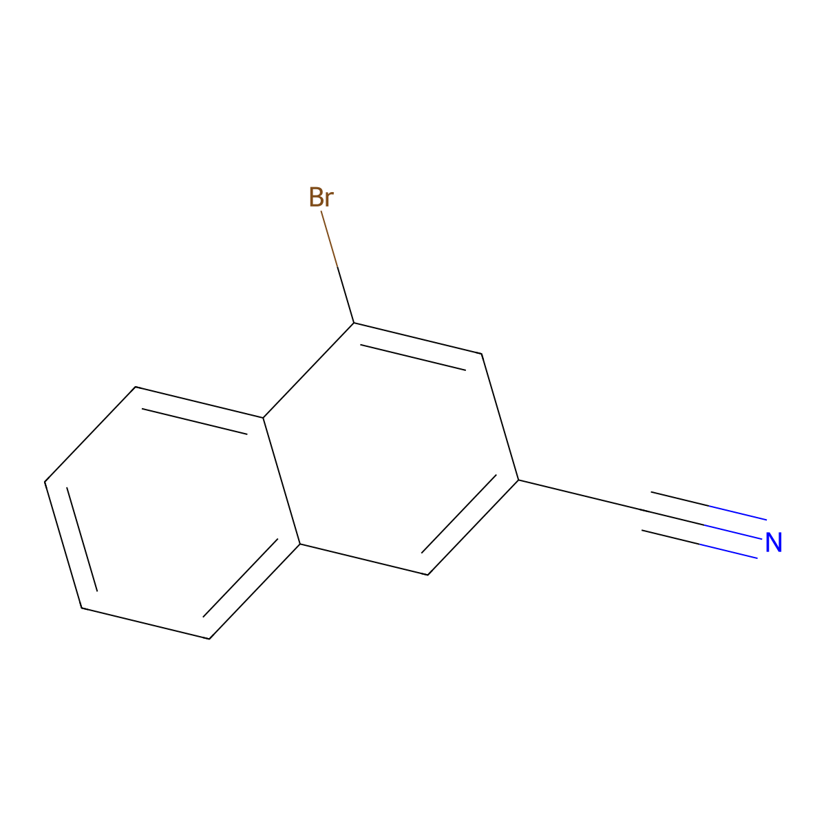 4-Bromonaphthalene-2-carbonitrile molecular structure, CAS 496835-91-7