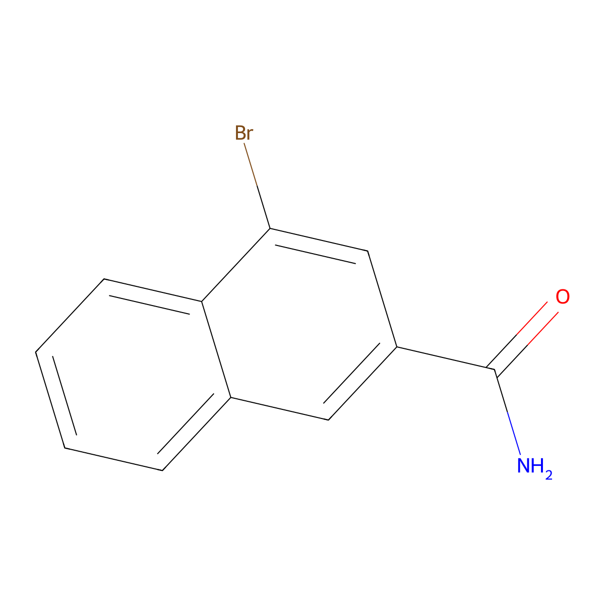 4-Bromo-2-naphthamide molecular structure, CAS 496835-92-8