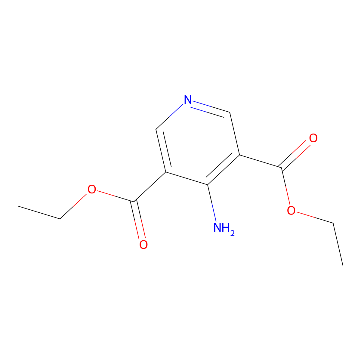 Diethyl 4-aminopyridine-3,5-dicarboxylate molecular structure, CAS 496837-18-4