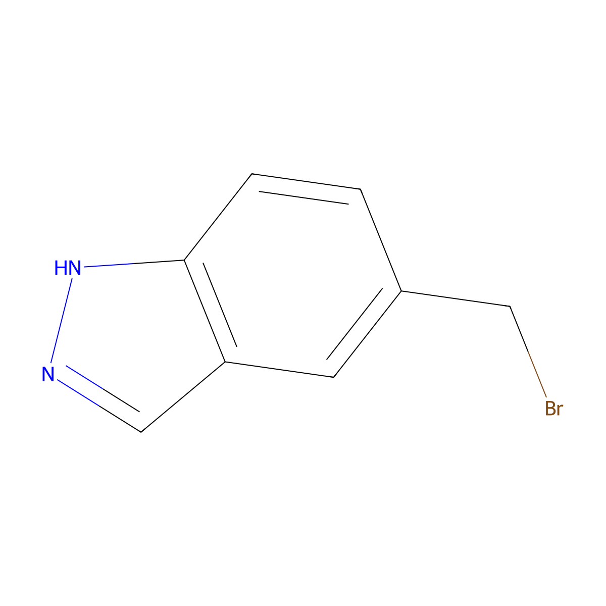 5-(bromomethyl)-1H-indazole molecular structure, CAS 496842-04-7