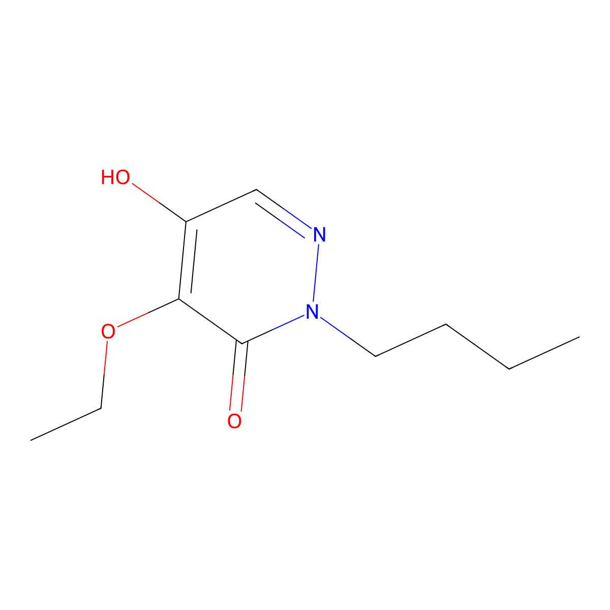 2-Butyl-4-ethoxy-5-hydroxypyridazin-3(2H)-one molecular structure, CAS 496844-54-3