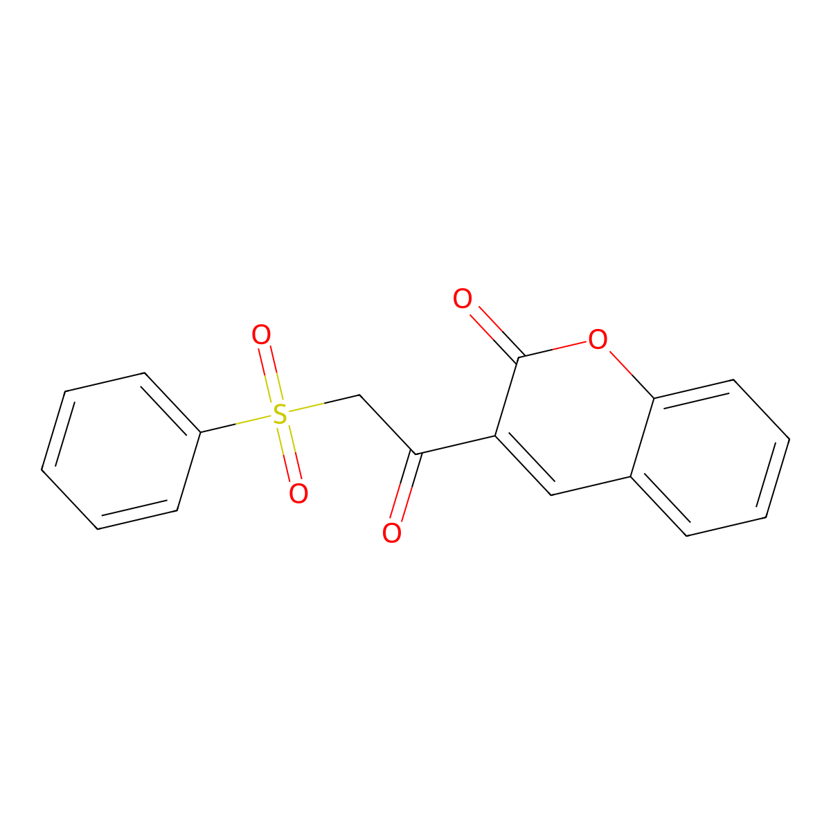 3-[2-(Benzenesulfonyl)acetyl]chromen-2-one molecular structure, CAS 496846-21-0