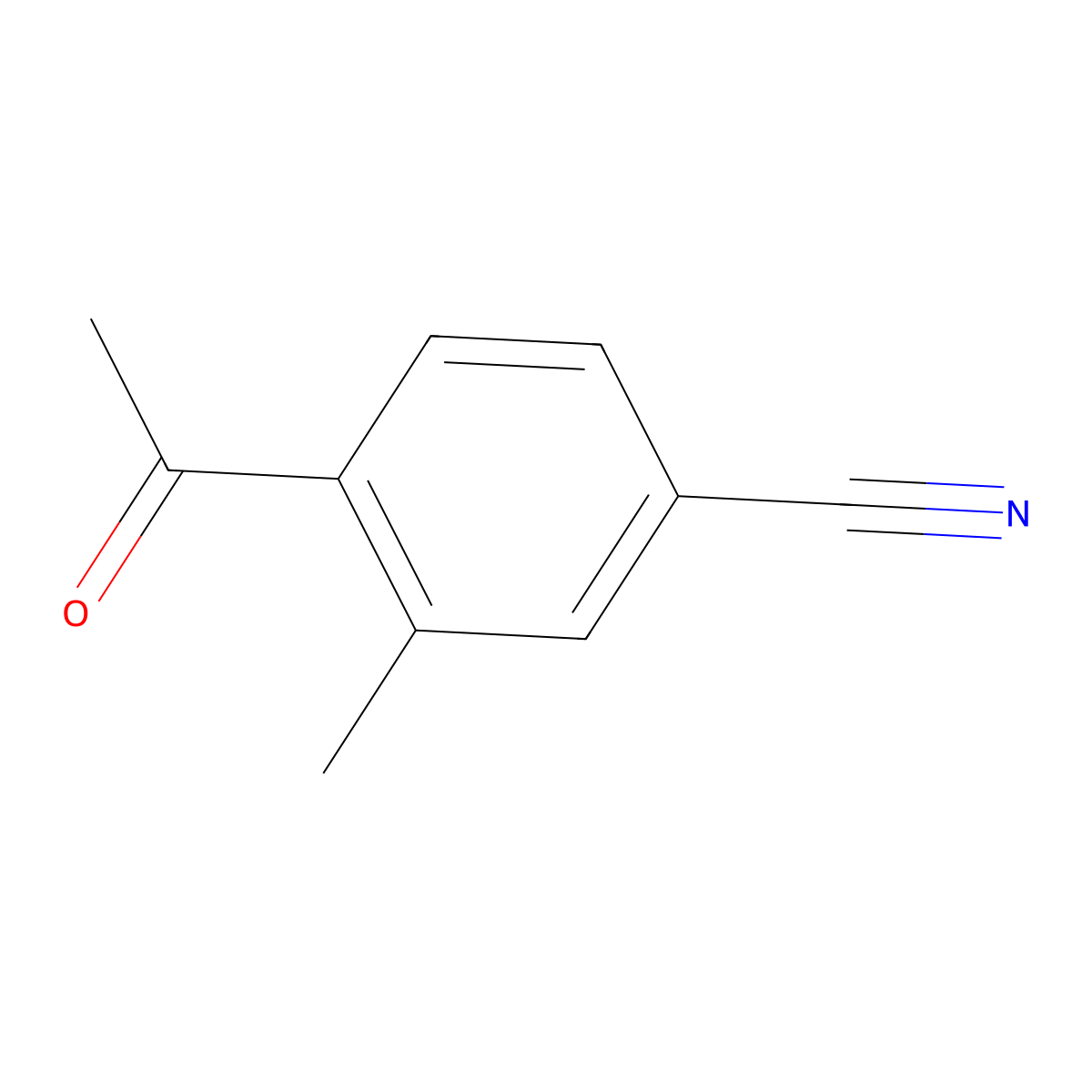 4-Acetyl-3-methylbenzonitrile molecular structure, CAS 496848-58-9