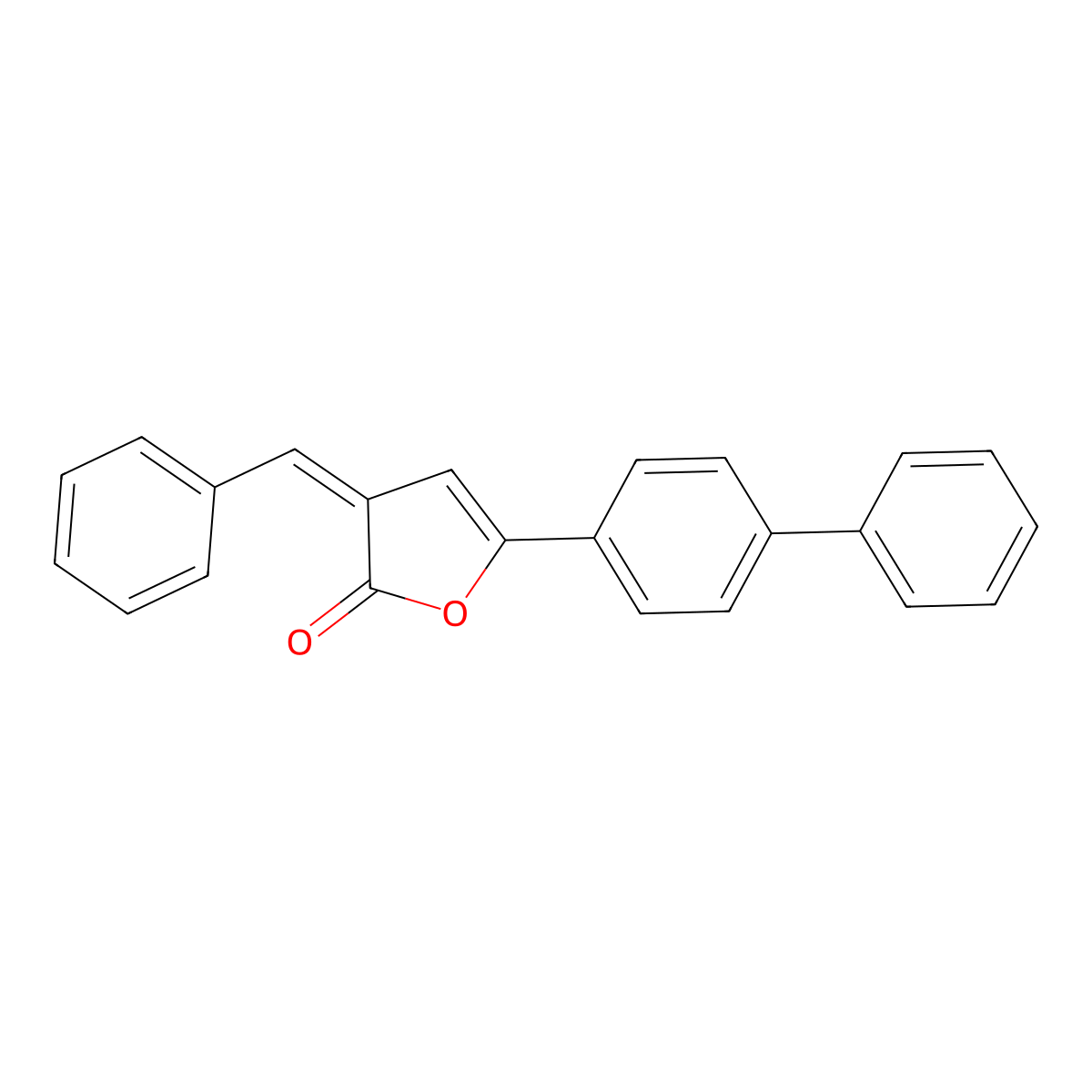 3-Benzylidene-5-(4-phenylphenyl)furan-2-one molecular structure, CAS 496861-70-2