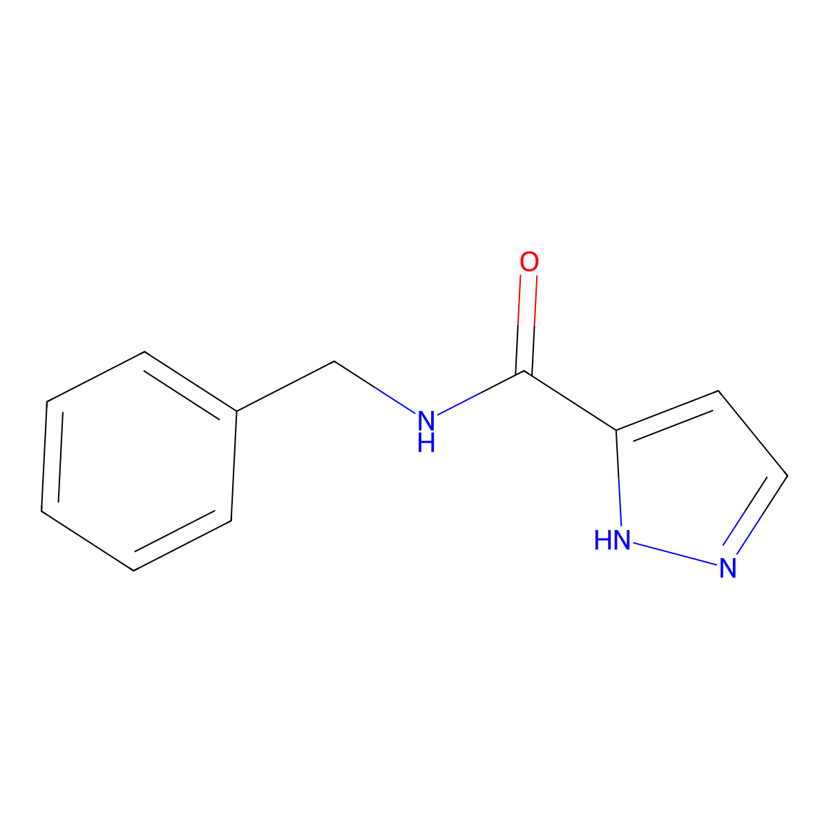 N-benzyl-1H-pyrazole-5-carboxamide molecular structure, CAS 496865-35-1