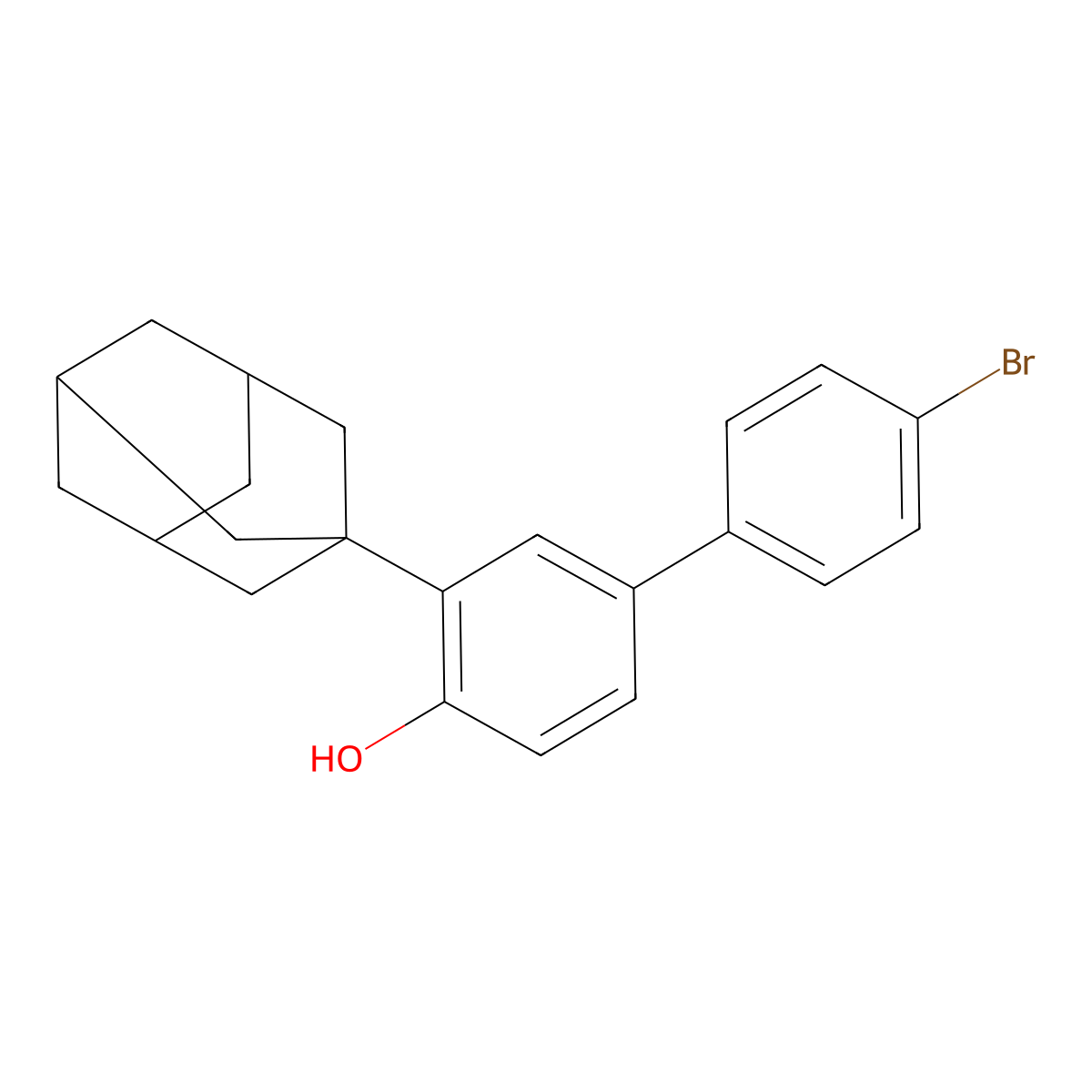 3-(Adamantan-1-yl)-4'-bromobiphenyl-4-ol molecular structure, CAS 496868-80-5
