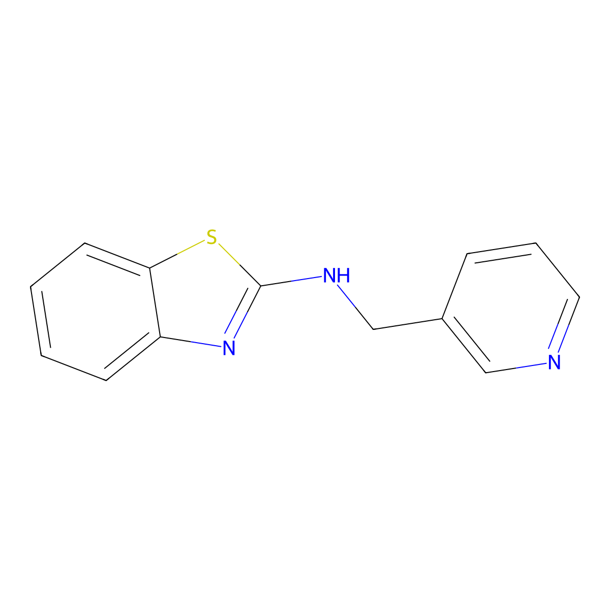 N-(pyridin-3-ylmethyl)-1,3-benzothiazol-2-amine molecular structure, CAS 496872-67-4