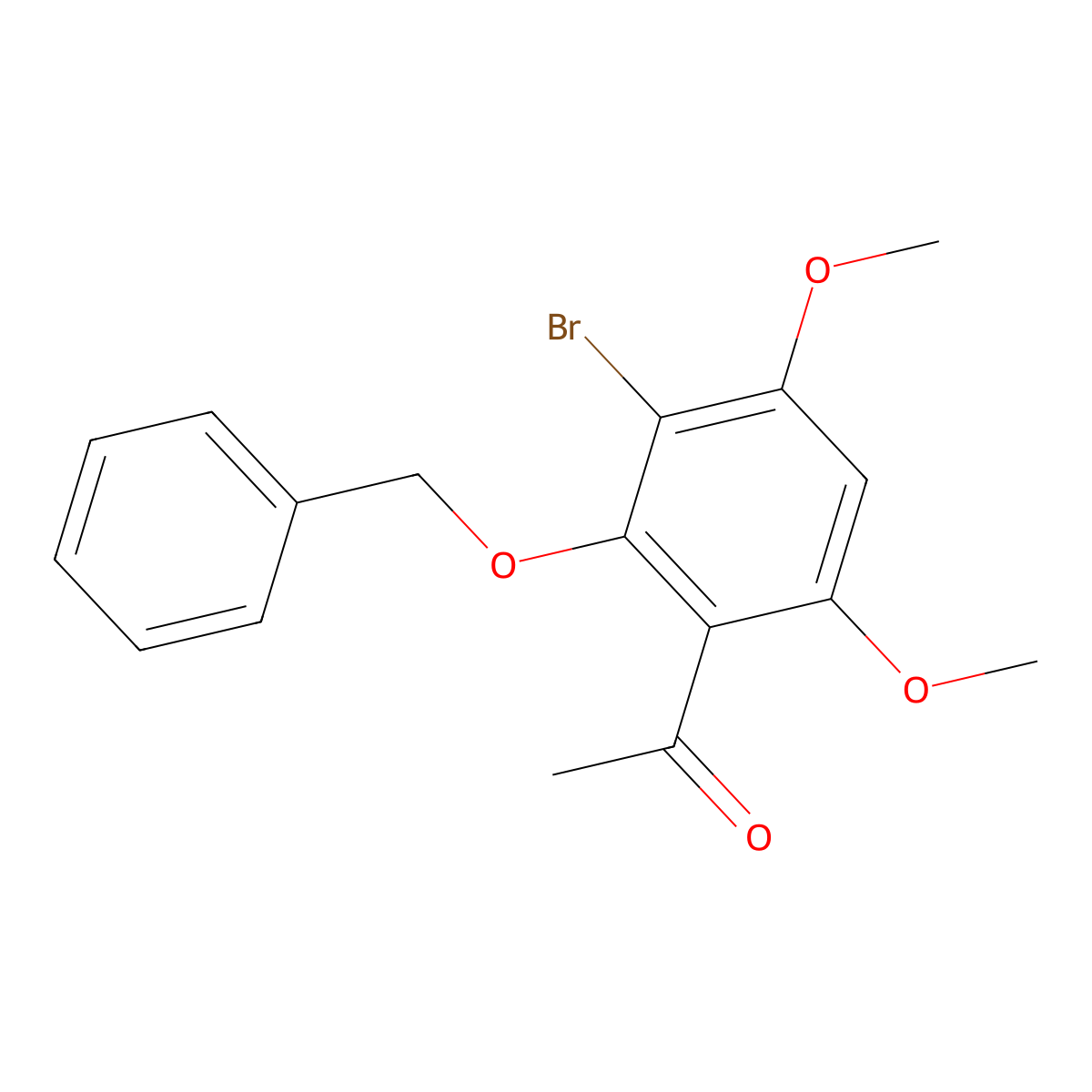 1-[3-Bromo-4,6-dimethoxy-2-(phenylmethoxy)phenyl]ethanone molecular structure, CAS 496875-57-1
