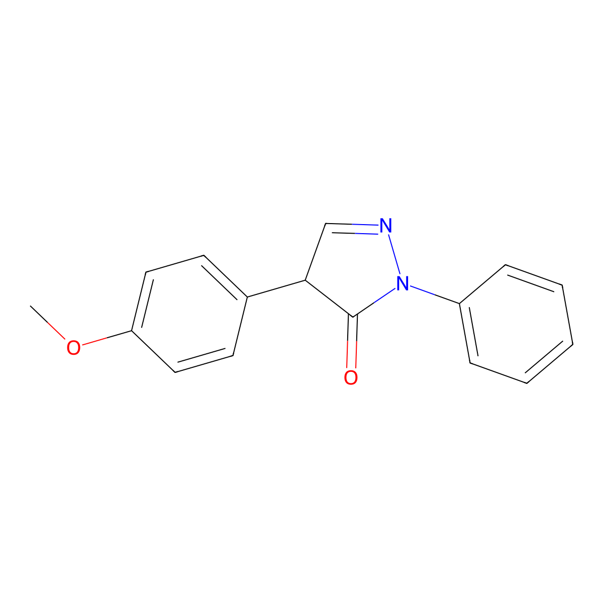 4-(4-methoxyphenyl)-2-phenyl-2,4-dihydro-3H-pyrazol-3-one molecular structure, CAS 496875-63-9