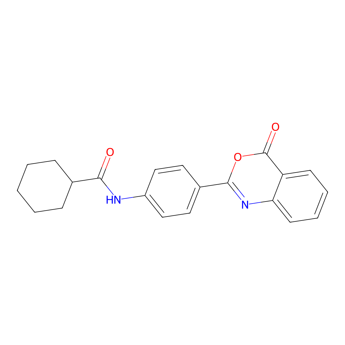 N-[4-(4-oxo-4H-3,1-benzoxazin-2-yl)phenyl]cyclohexanecarboxamide molecular structure, CAS 496875-83-3