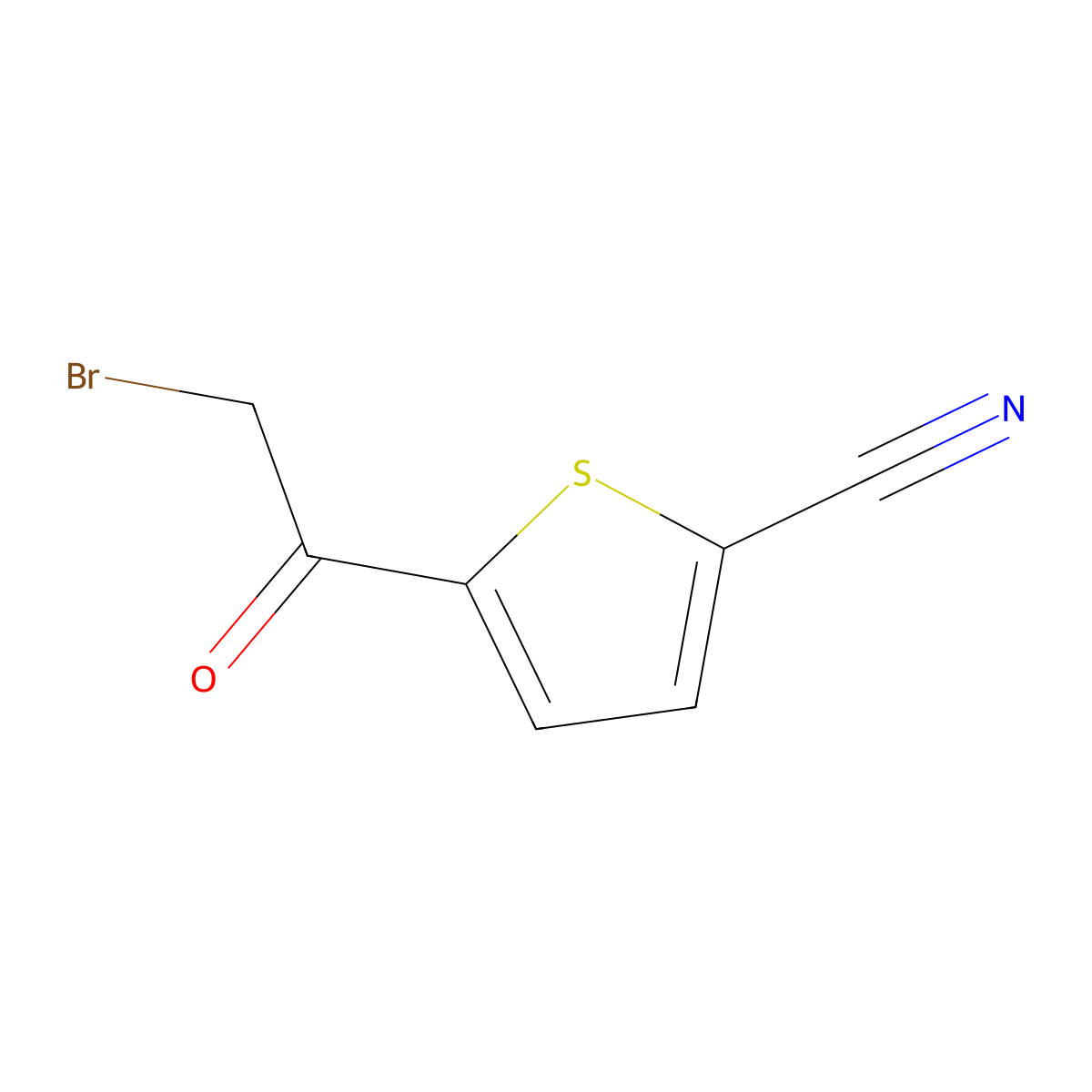 5-(Bromoacetyl)thiophene-2-carbonitrile molecular structure, CAS 496879-84-6