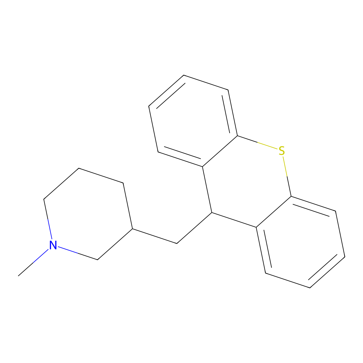 Metixene molecular structure, CAS 4969-02-2