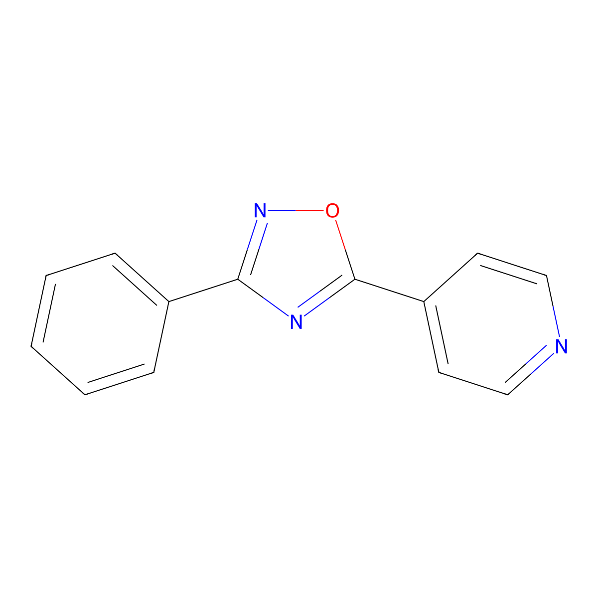 4-(3-Phenyl-1,2,4-oxadiazol-5-yl)pyridine molecular structure, CAS 4969-62-4