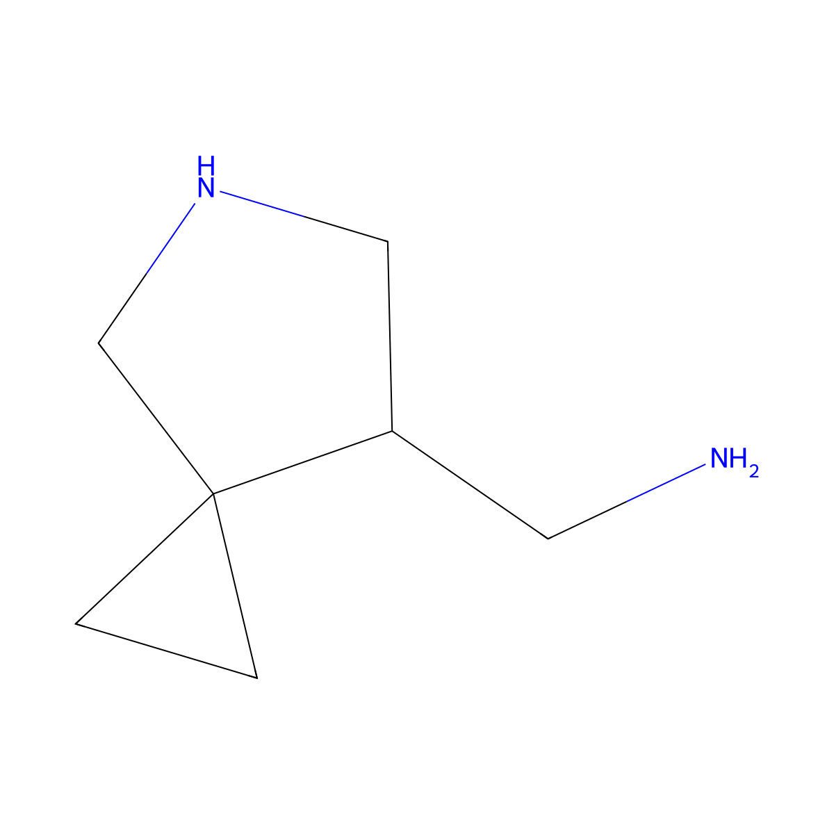{5-Azaspiro[2.4]heptan-7-yl}methanamine molecular structure, CAS 496908-93-1
