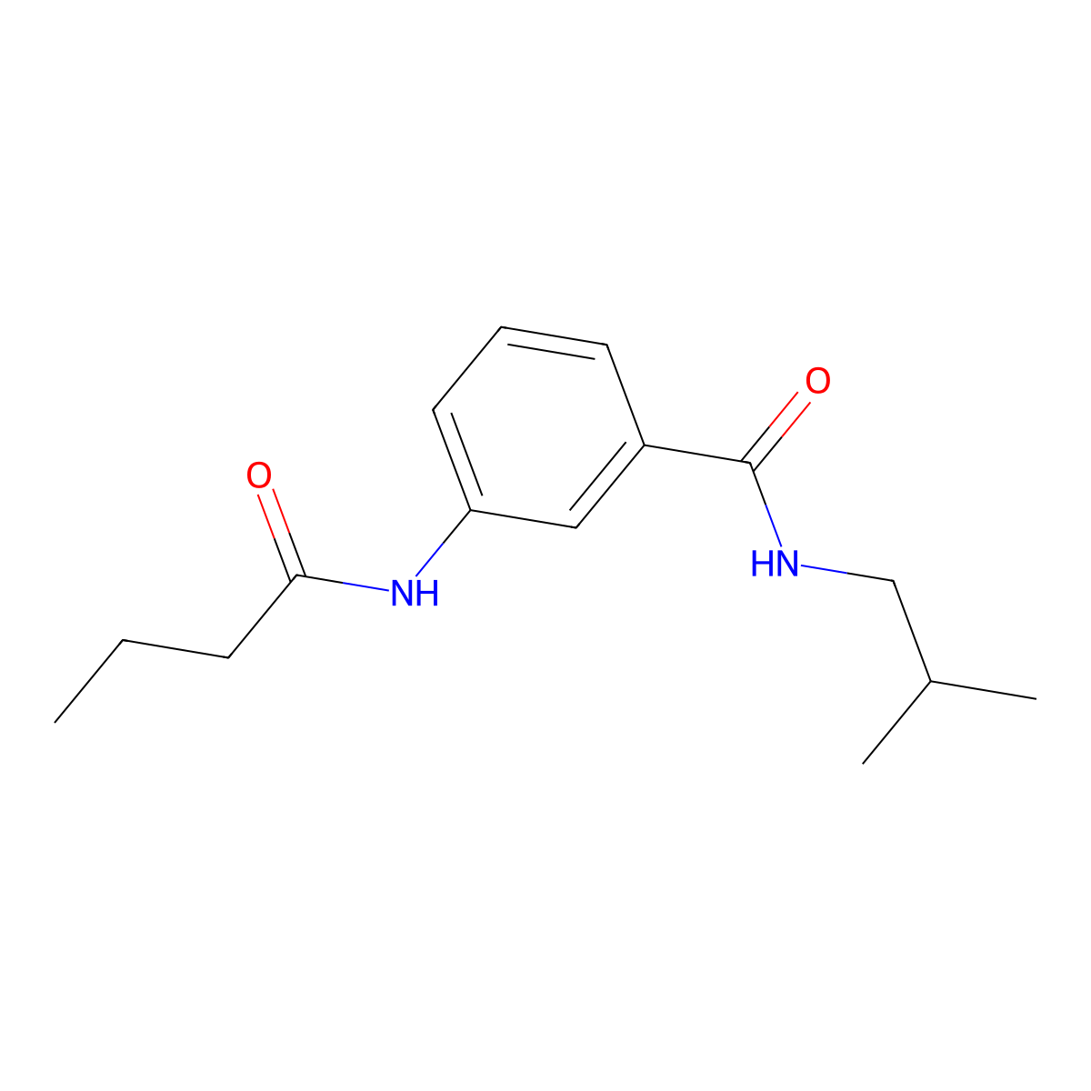 3-(butanoylamino)-N-(2-methylpropyl)benzamide molecular structure, CAS 496913-25-8