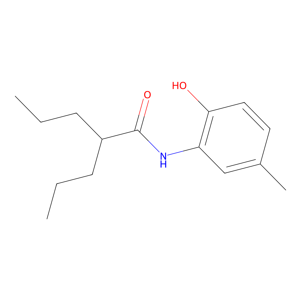 N-(2-hydroxy-5-methylphenyl)-2-propylpentanamide molecular structure, CAS 496913-31-6