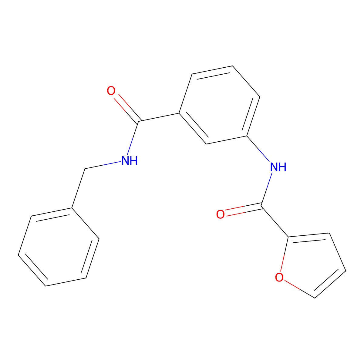 N-[3-(benzylcarbamoyl)phenyl]furan-2-carboxamide molecular structure, CAS 496913-37-2