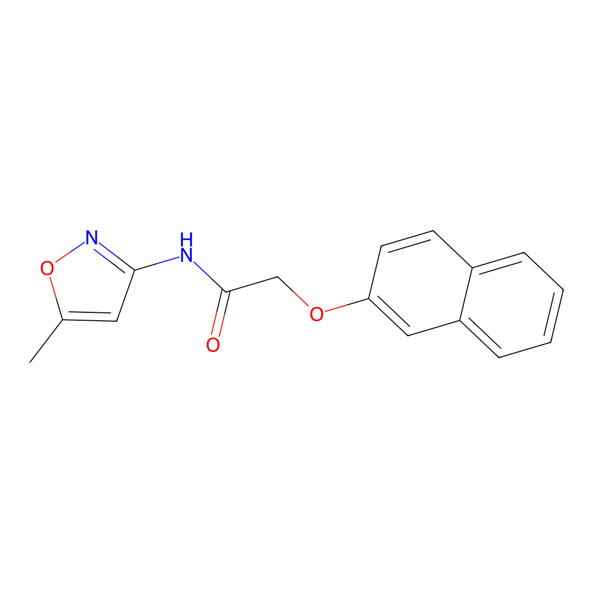 N-(5-Methyl-isoxazol-3-yl)-2-(naphthalen-2-yloxy)-acetamide molecular structure, CAS 496913-39-4