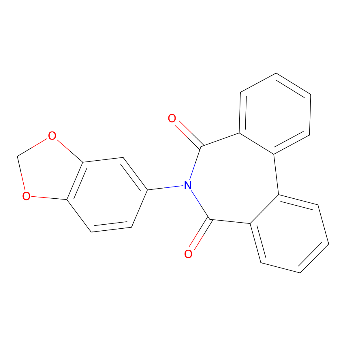 6-(1,3-Benzodioxol-5-yl)benzo[d][2]benzazepine-5,7-dione molecular structure, CAS 496913-57-6