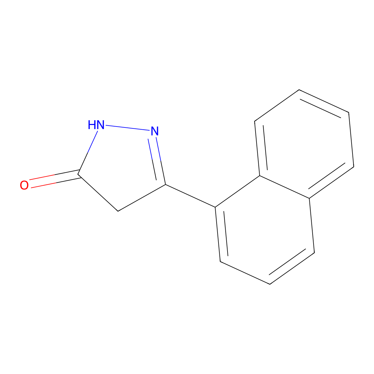 5-(1-naphthyl)-2,4-dihydro-3H-pyrazol-3-one molecular structure, CAS 496918-94-6