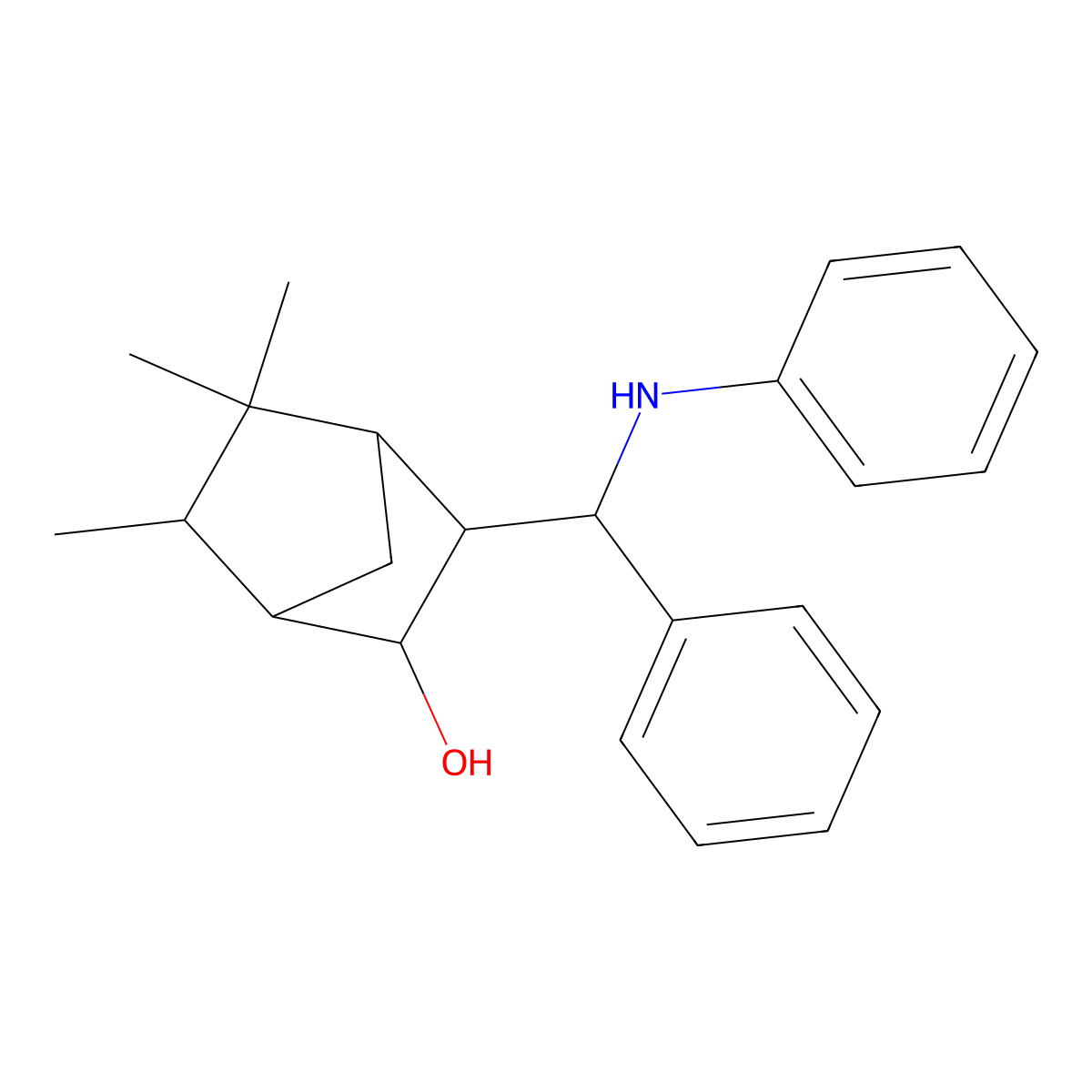 5,5,6-Trimethyl-3-[phenyl(phenylamino)methyl]bicyclo[2.2.1]heptan-2-ol molecular structure, CAS 496919-02-9