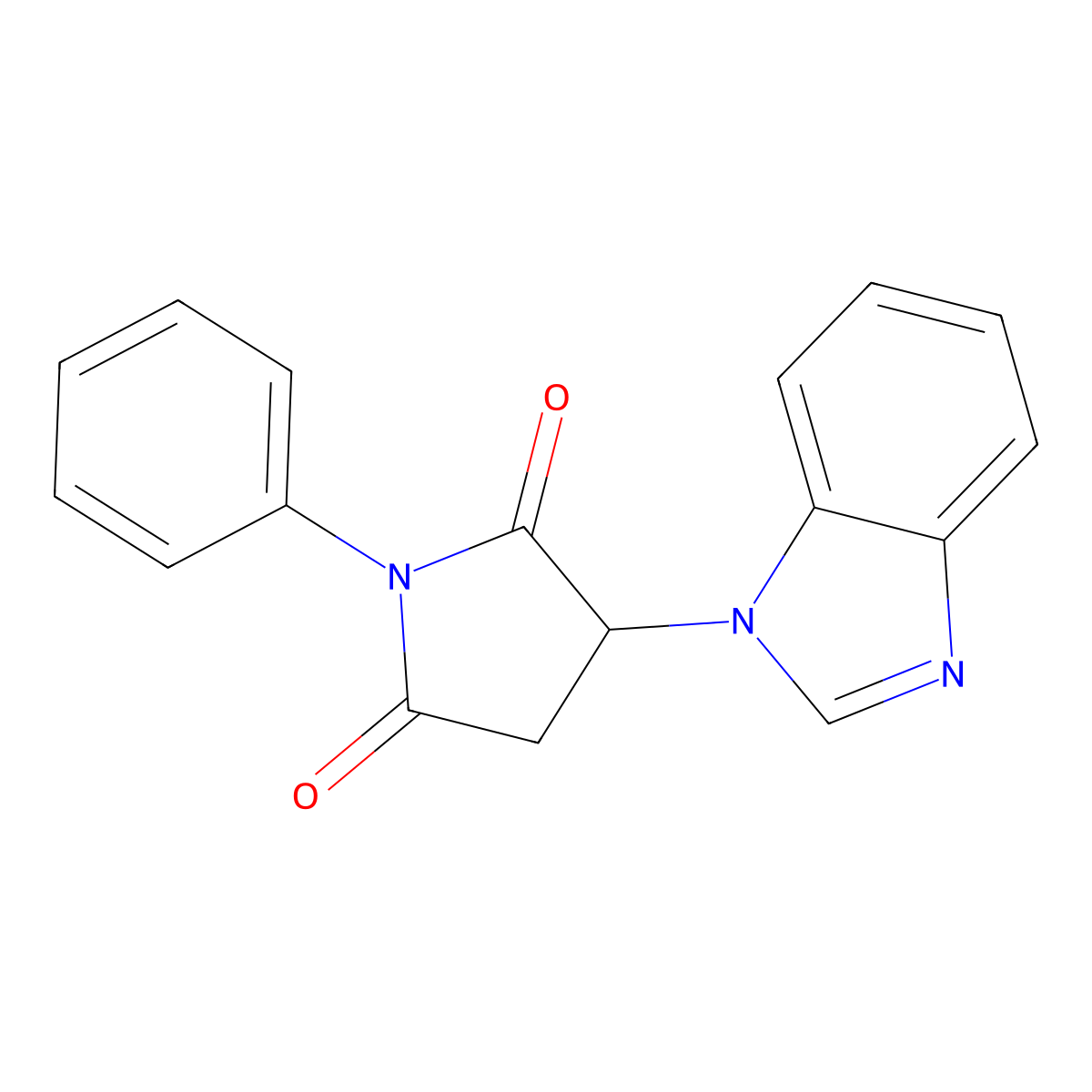 3-(1H-benzimidazol-1-yl)-1-phenylpyrrolidine-2,5-dione molecular structure, CAS 49692-03-7