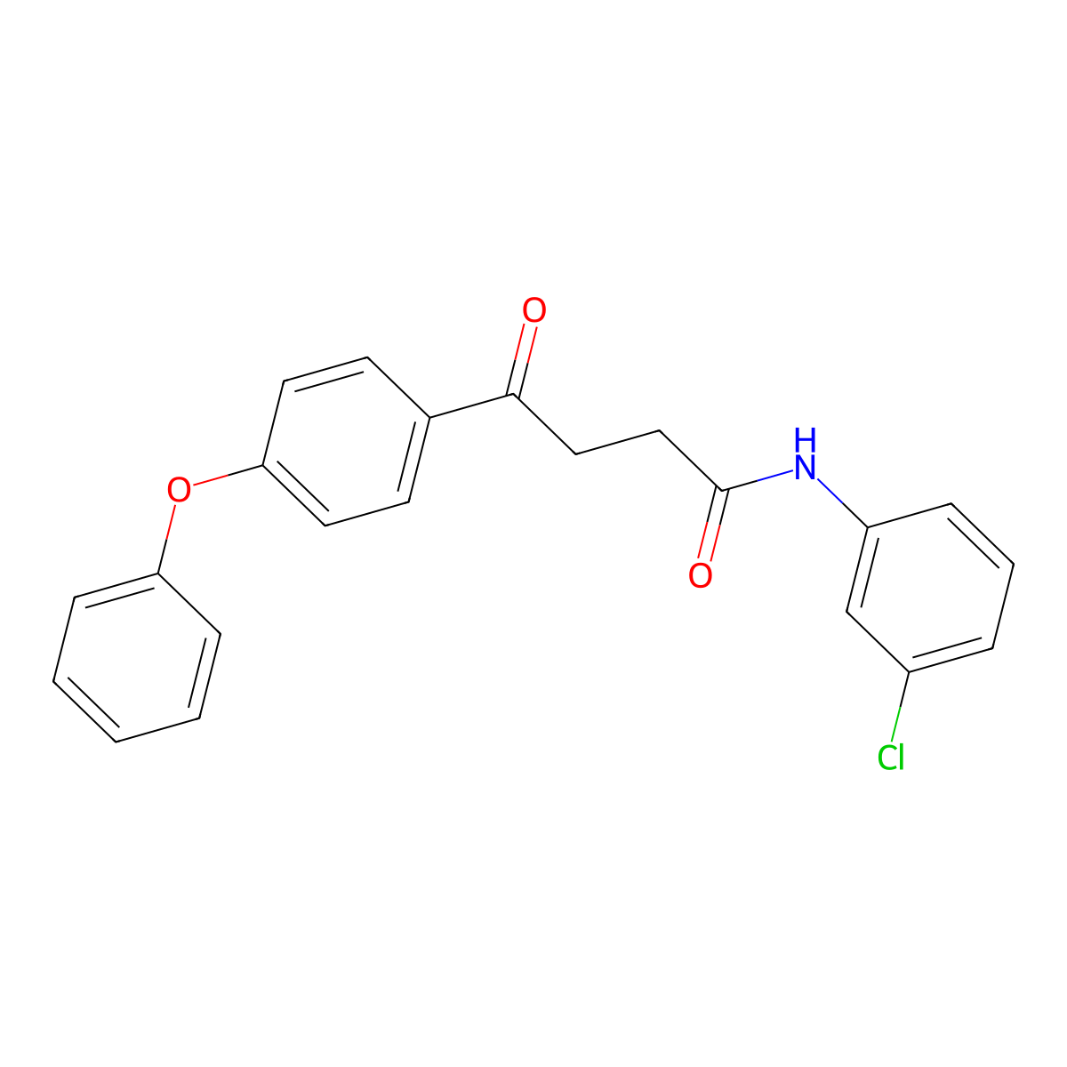 N-(3-chlorophenyl)-4-oxo-4-(4-phenoxyphenyl)butanamide molecular structure, CAS 496936-46-0