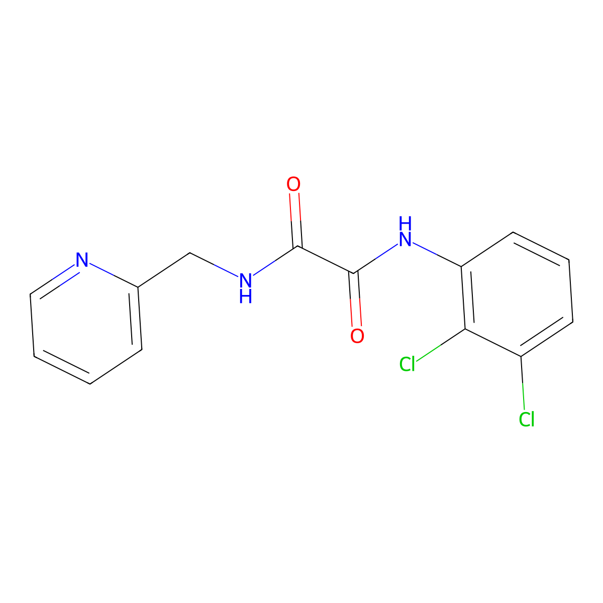 N'-(2,3-dichlorophenyl)-N-(pyridin-2-ylmethyl)oxamide molecular structure, CAS 496940-74-0