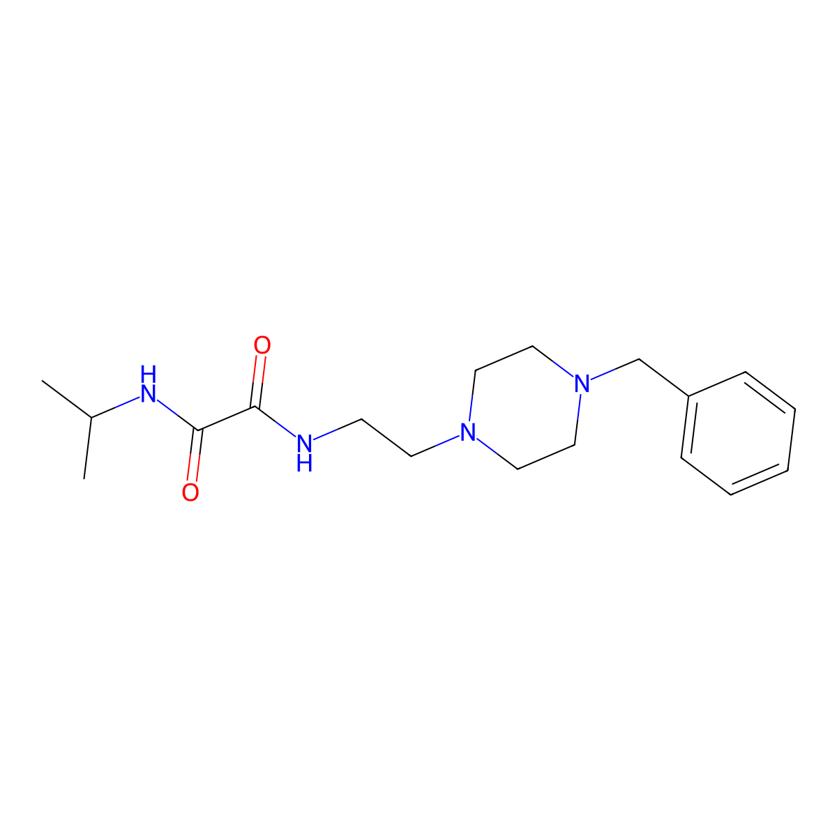 N-[2-(4-benzylpiperazin-1-yl)ethyl]-N'-propan-2-yloxamide molecular structure, CAS 496950-05-1