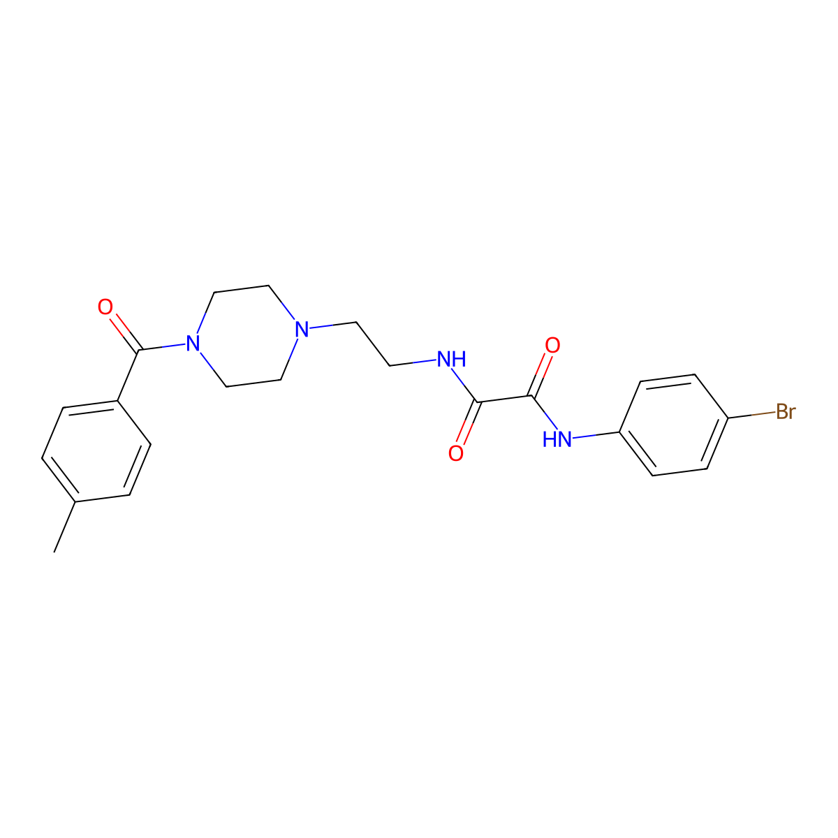 N~1~-(4-bromophenyl)-N~2~-{2-[4-(4-methylbenzoyl)-1-piperazinyl]ethyl}ethanediamide molecular structure, CAS 496950-08-4
