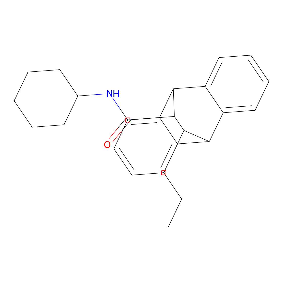 N-cyclohexyl-16-propyltetracyclo[6.6.2.0~2,7~.0~9,14~]hexadeca-2,4,6,9,11,13-hexaene-15-carboxamide molecular structure, CAS 496953-30-1