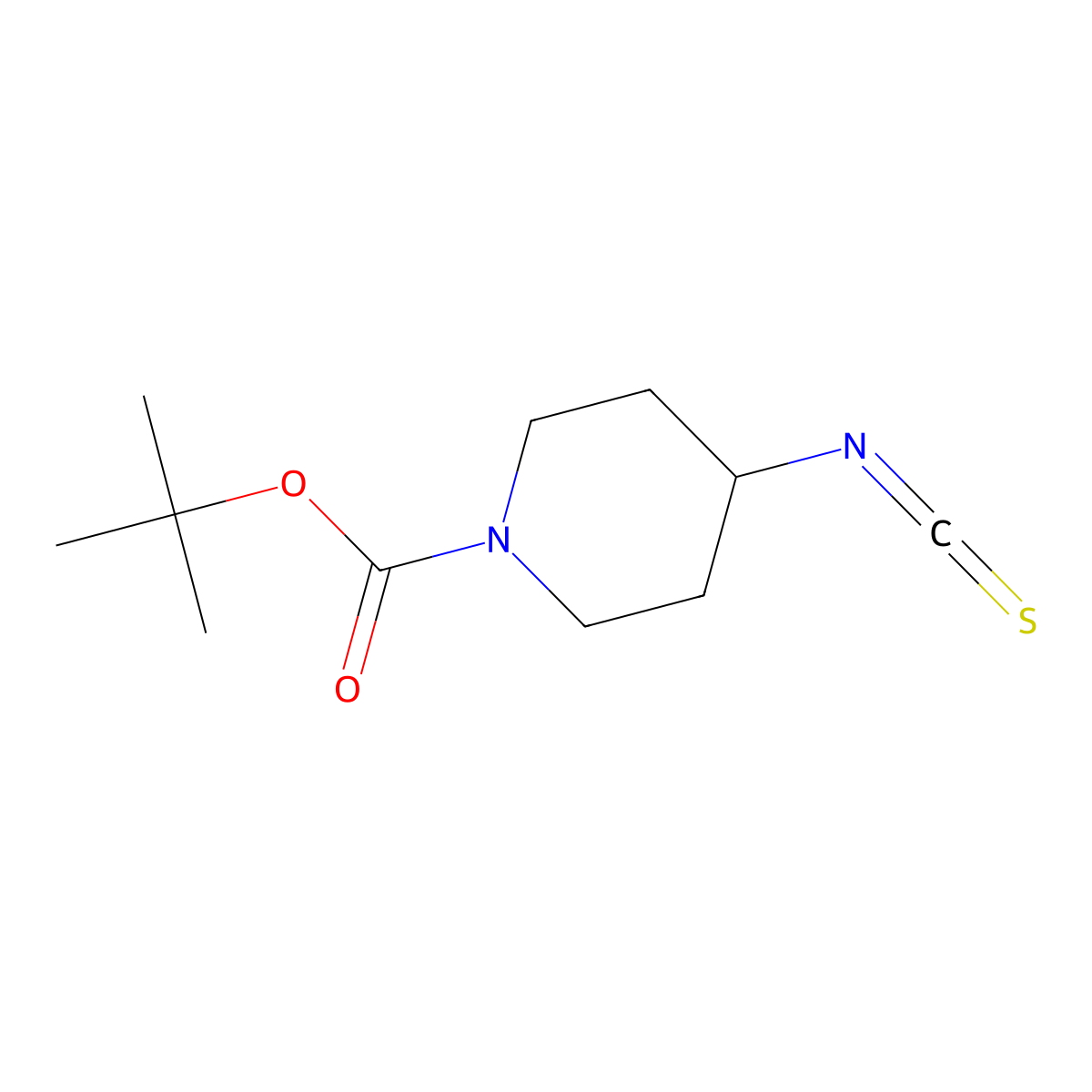 Tert-butyl 4-isothiocyanatopiperidine-1-carboxylate molecular structure, CAS 496954-55-3