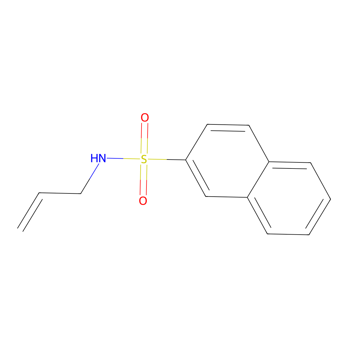 N-prop-2-enylnaphthalene-2-sulfonamide molecular structure, CAS 496959-47-8