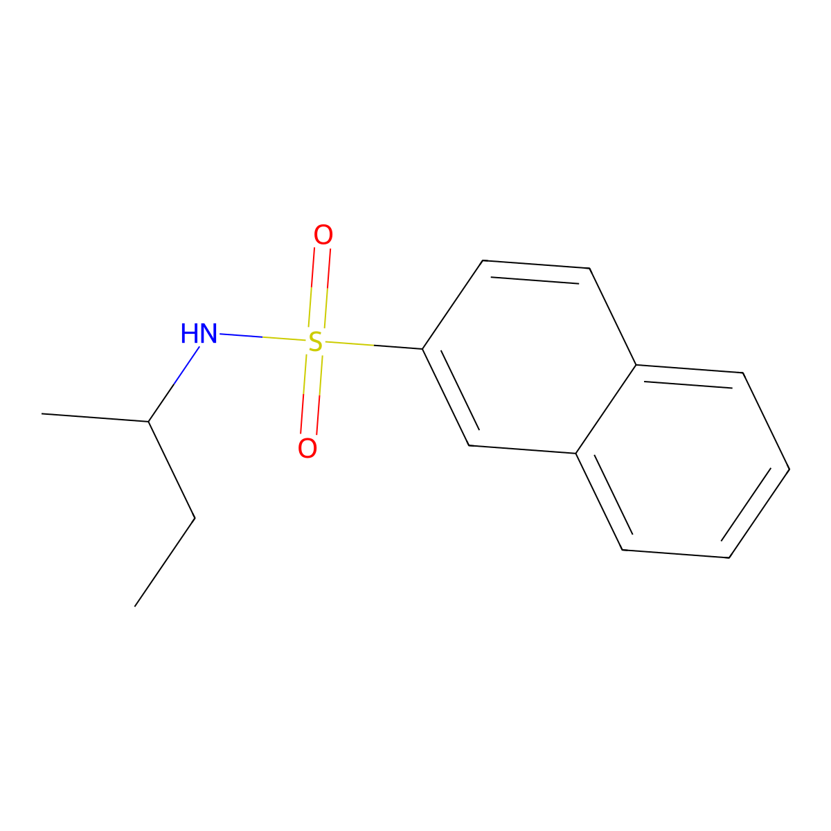N-(butan-2-yl)naphthalene-2-sulfonamide molecular structure, CAS 496959-48-9