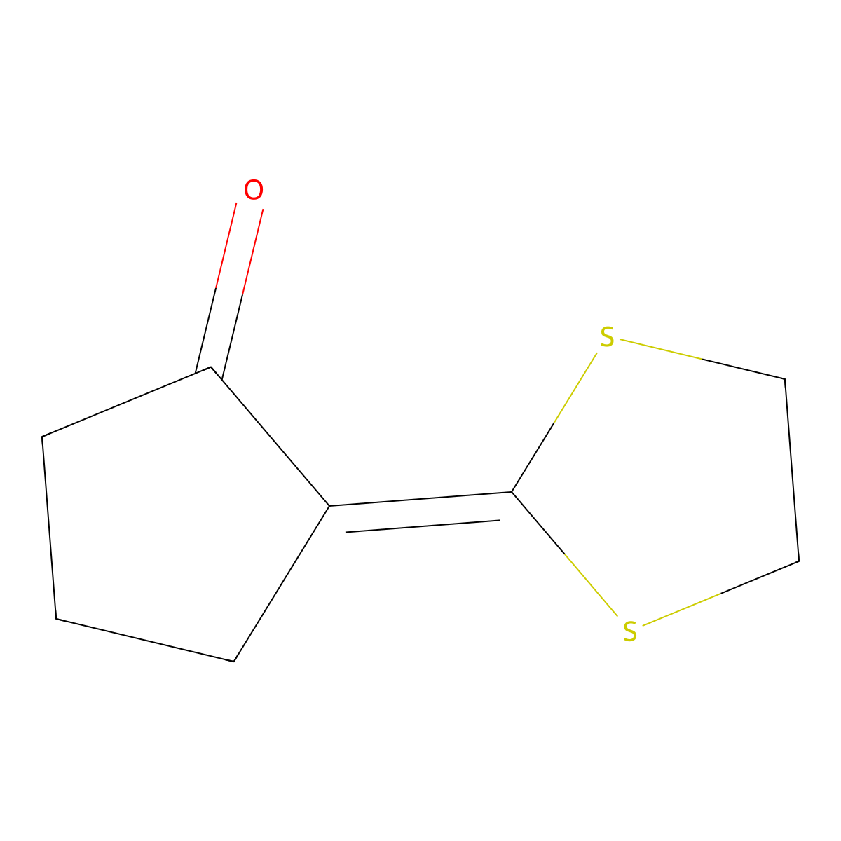 2-(1,3-Dithiolan-2-ylidene)cyclopentanone molecular structure, CAS 49696-17-5