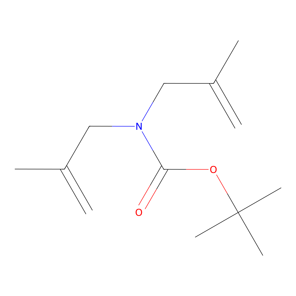 tert-butyl N,N-bis(2-methylprop-2-en-1-yl)carbamate molecular structure, CAS 496961-59-2