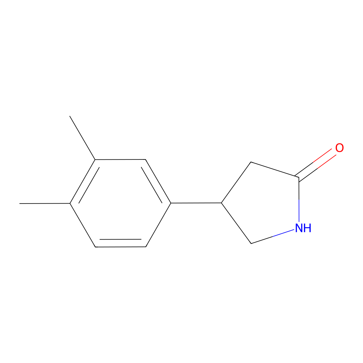 4-(3,4-Dimethylphenyl)pyrrolidin-2-one molecular structure, CAS 496969-35-8