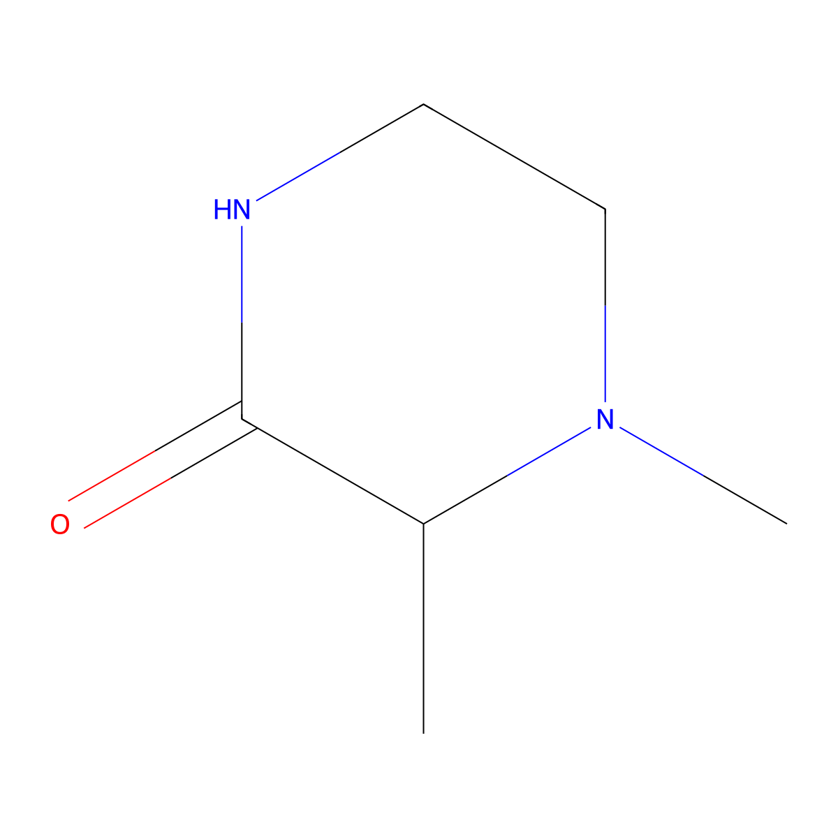 3,4-Dimethylpiperazin-2-one molecular structure, CAS 496971-06-3