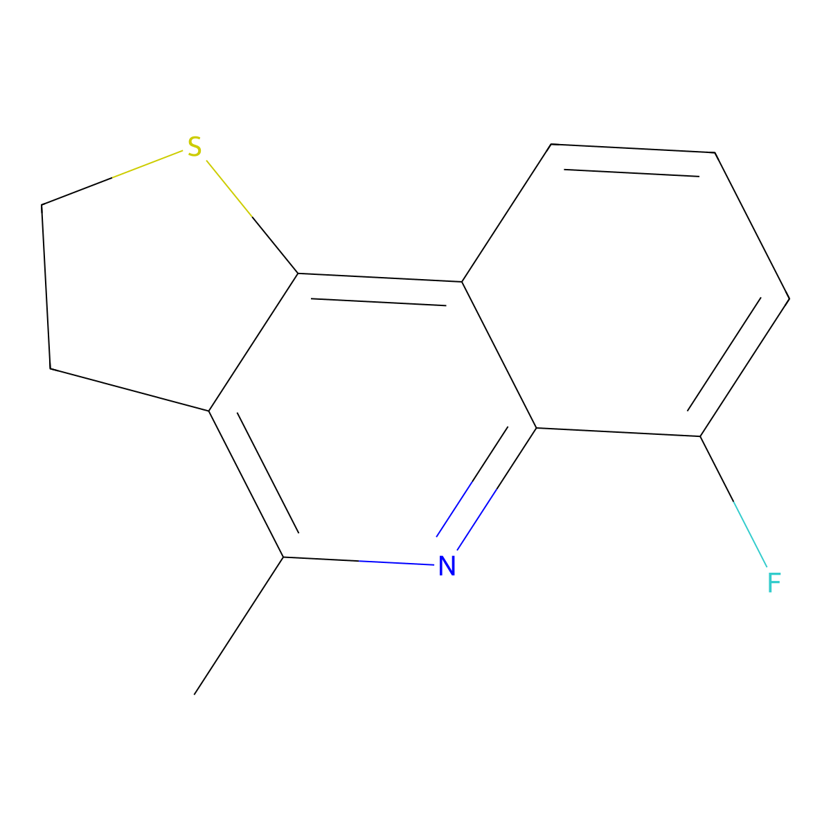 6-Fluoro-4-methyl-2,3-dihydrothieno[3,2-c]quinoline molecular structure, CAS 496972-00-0