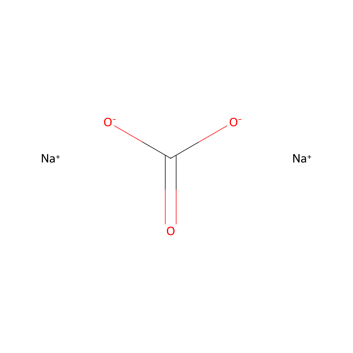 Sodium Carbonate molecular structure, CAS 497-19-8