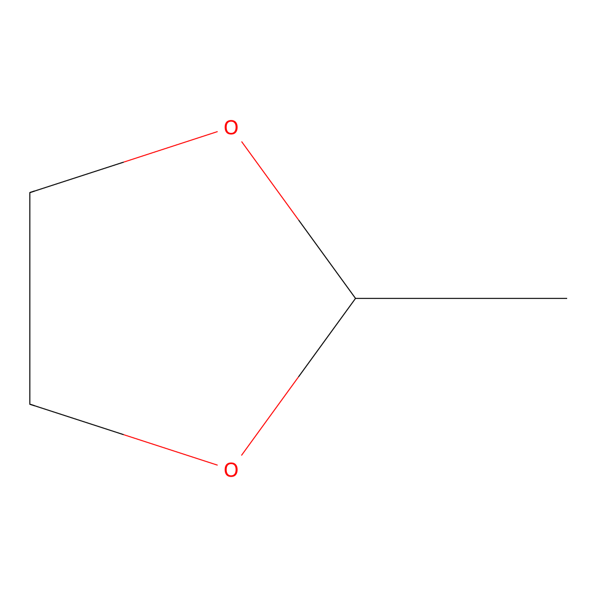 2-Methyl-1,3-dioxolane molecular structure, CAS 497-26-7