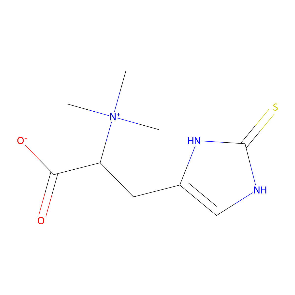 Ergothioneine molecular structure, CAS 497-30-3
