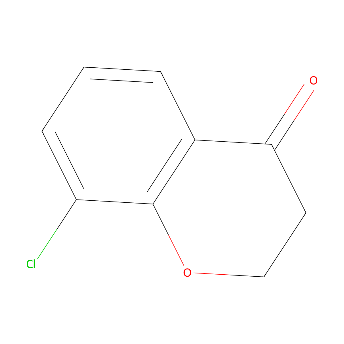 8-chloro-3,4-dihydro-2H-1-benzopyran-4-one molecular structure, CAS 49701-11-3