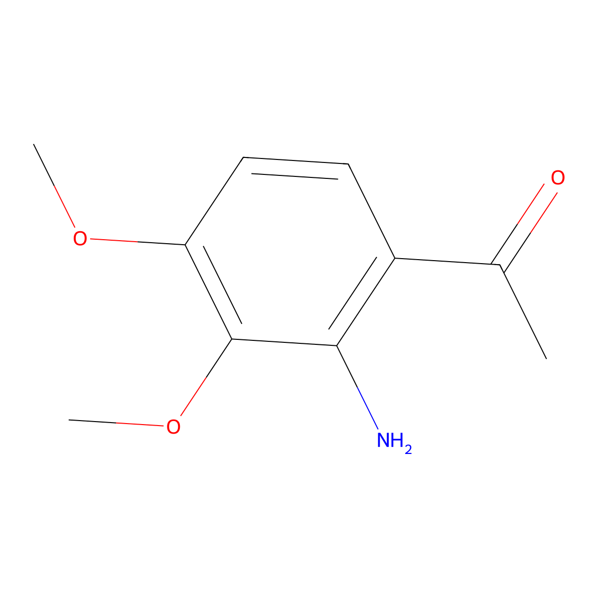 1-(2-Amino-3,4-dimethoxyphenyl)ethan-1-one molecular structure, CAS 49701-79-3